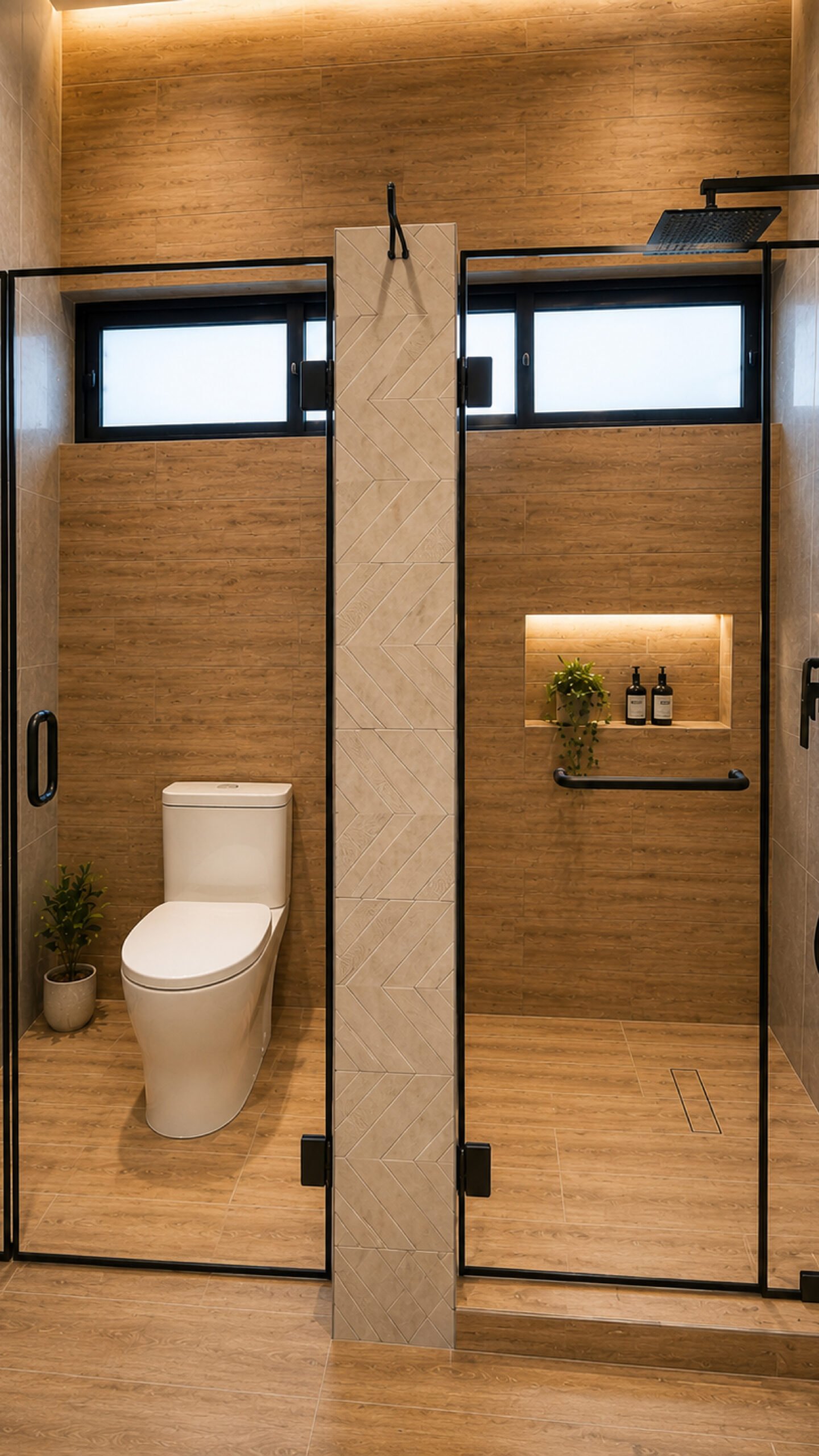 foto cancel baño cristal vidrio perfil negro galeria 04 03 02