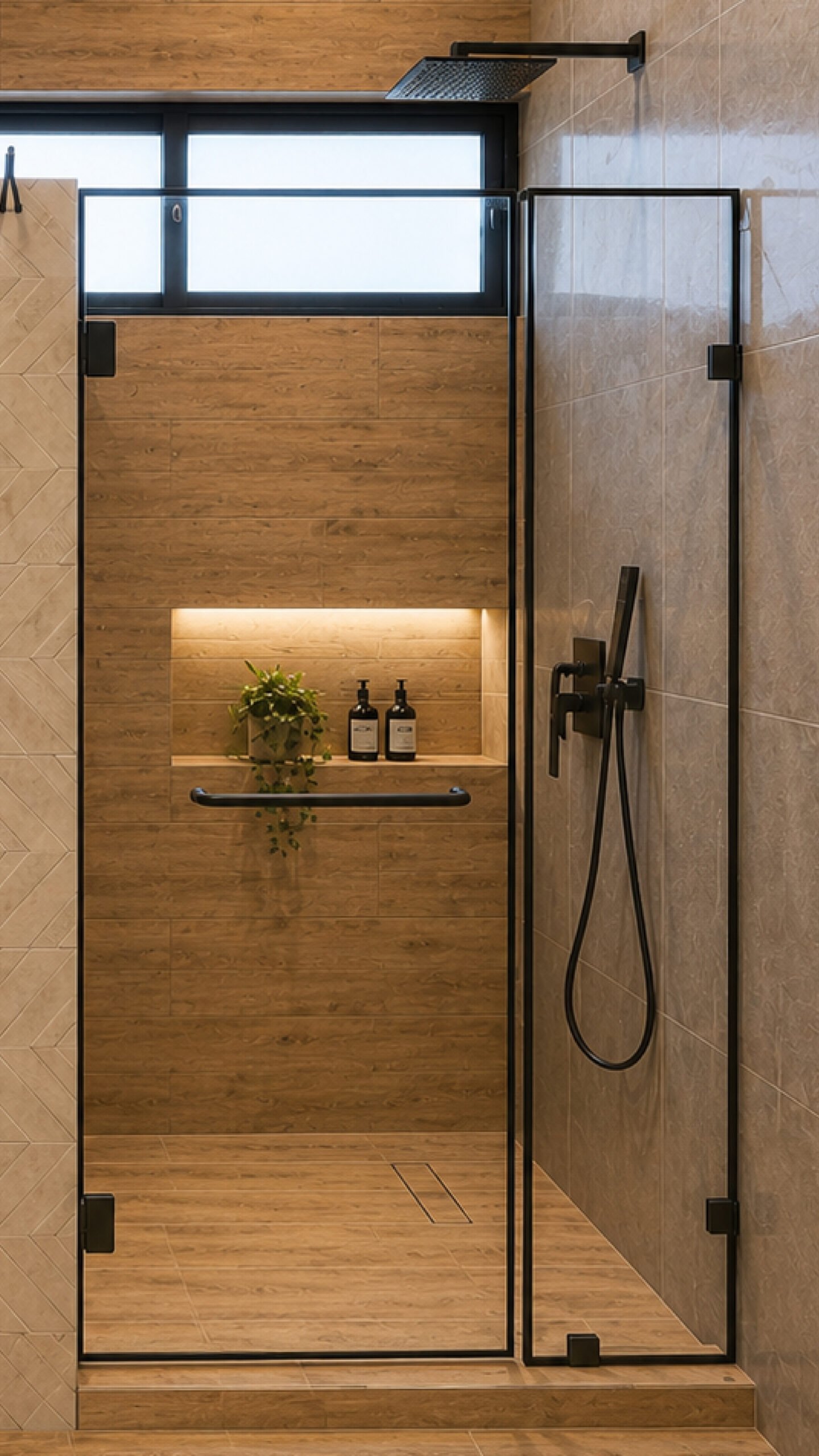foto cancel baño cristal vidrio perfil negro galeria 04 03 04